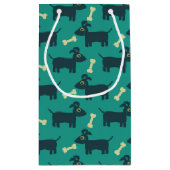 可愛い犬の毛並み スモールペーパーバッグ (裏面)