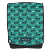 可愛い犬の毛並み バックパック (正面)