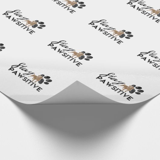 可愛い犬の足のステイ歩道の救助 ラッピングペーパー (角)