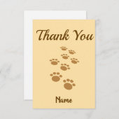 可愛い犬の足のトラックカスタム サンキューカード (正面/裏面)