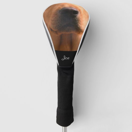 可愛い犬の鼻の鼻口四条ゴルフヘッドカバー ゴルフヘッドカバー (正面)