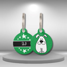 可愛い犬イラストレーションおもしろい及びシンプルペットアクセサリー ペット　ネームタグ