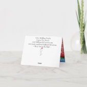 可愛い犬カラフルの救助マット挨拶カード サンキューカード (裏面)