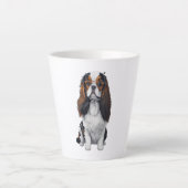 可愛い犬キングチャールズスパニエル犬 カフェラテマグ (正面)