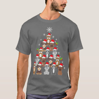可愛い犬クリスマスツリーのライトパピーオーナーペットロフ Tシャツ