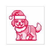 可愛い犬サンタと一緒に楽しいクリスマスを過ごしたい セルフインキングスタンプ (デザイン)
