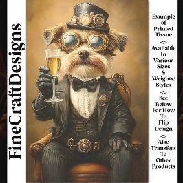 可愛い犬'スーツで応援AH3Oデコページ 薄葉紙