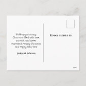 可愛い犬ネコのサンタクロース シーズンポストカード (裏面)