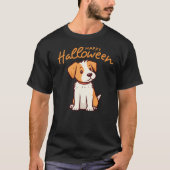 可愛い犬ハッピーハロー Tシャツ (正面)