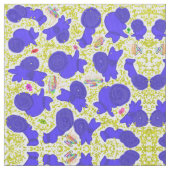 可愛い犬ハヌカー生地 ファブリック (クローズアップ)