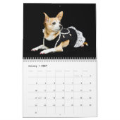 可愛い犬フォトアートデザイン2024月 カレンダー (1月 2027)
