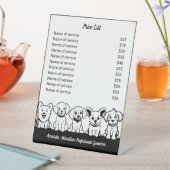 可愛い犬プロフェッショナル犬の価格表5 台座サイン (インサイチュ)