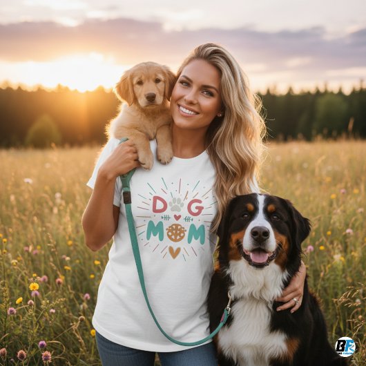 可愛い犬ママ引用文Tシャツ Tシャツ