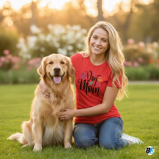 可愛い犬ママ引用文Tシャツ Tシャツ