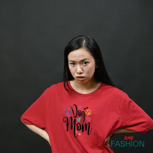 可愛い犬ママ引用文Tシャツ Tシャツ