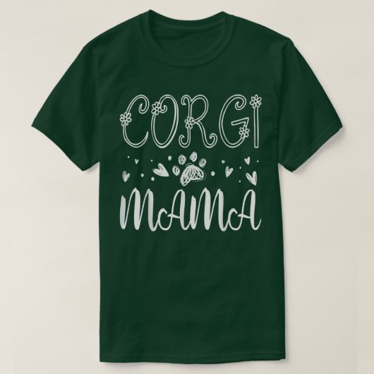 可愛い犬ママcorgiの所有者の愛犬家 tシャツ (デザイン正面)