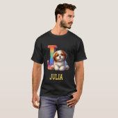 可愛い犬レタージュリア名虹の犬 Tシャツ (正面フル)