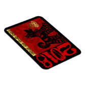 可愛い犬中国ののカスタム〔占星術の〕十二宮図誕生日HFM マグネット (右側)