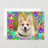 可愛い犬写真ポープリントパターンカスタム ポストカード (正面/裏面)