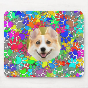 可愛い犬写真ポープリントパターンカスタム マウスパッド