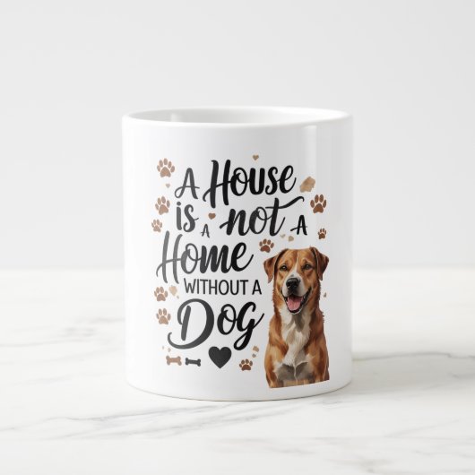 可愛い犬好きジャンボマグ ジャンボコーヒーマグカップ (正面)