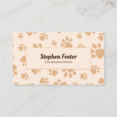 可愛い犬歩くペット着座犬トレーナーサービス 名刺 (裏面)