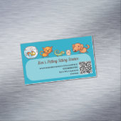 可愛い犬歩く動物気にペットサービスQRコード マグネット名刺 (インサイチュ)