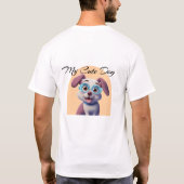 「可愛い犬派Tシャツ」 Tシャツ (裏面)