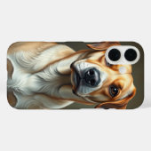 可愛い犬素晴らしアートモダンイラストレーションペット Case-Mate iPhoneケース (裏面 (横))