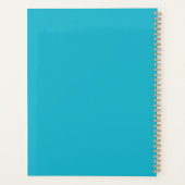 可愛い犬絵を描ピンクブルーラブサマータイムプランナー プランナー手帳 (裏面)