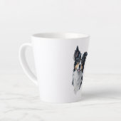 可愛い犬縁どのコリー カフェラテマグ (左アングル)