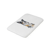 可愛い犬縁どのコリー バスマット (アングル)