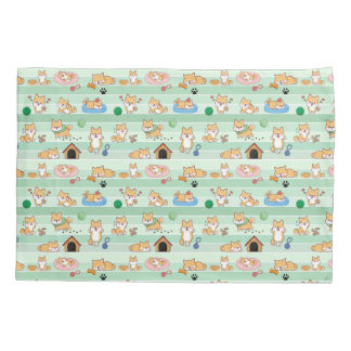 可愛い犬遊が眠ること 枕カバー