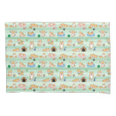 可愛い犬遊が眠ること 枕カバー (正面)