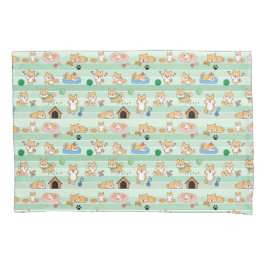 可愛い犬遊が眠ること 枕カバー