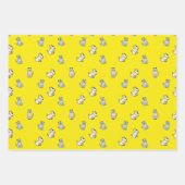 可愛い犬3匹の包み紙 ラッピングペーパーシート (正面)