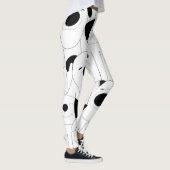 可愛い犬：黒、白い漫画。 レギンス (右)