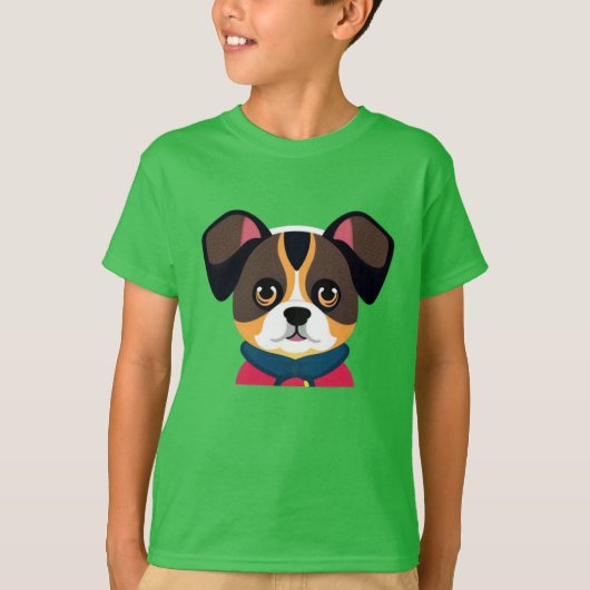 可愛い犬 Tシャツ (正面)