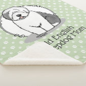 可愛い犬OESママ旧英語シェプドッグママ（グレー1） シェルパブランケット (3/4)