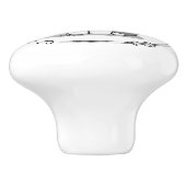 可愛い犬OESママ旧英語シェプドッグママ（グレー1） セラミックノブ (側面)