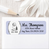 可愛い犬OESママ旧英語シェプドッグママ(グレー1) ラベル (インサイチュ)