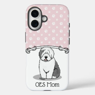 可愛い犬OESママ旧英語シェプドッグママ（グレー1） iPhone 16ケース