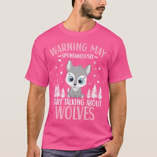 可愛い狼が自発的に話し始める Tシャツ (正面)