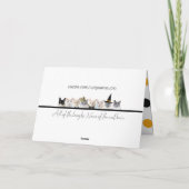 可愛い猫おお！そんなスケルトンのハロウィーン カード (裏面)