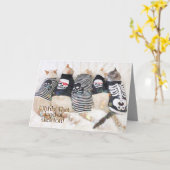 可愛い猫おお！そんなスケルトンのハロウィーン カード (黄色い花)