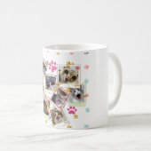 可愛い猫おもしろいコラージュデザイン コーヒーマグカップ (正面右)