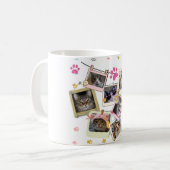 可愛い猫おもしろいコラージュデザイン コーヒーマグカップ (正面左)