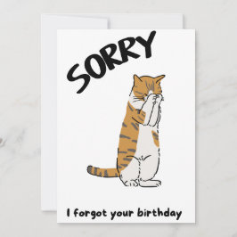 可愛い猫おもしろい誕生日カード カード
