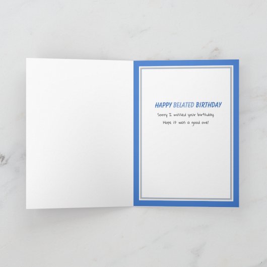 可愛い猫おもしろい誕生日カード カード (内部)