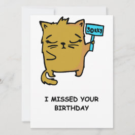 可愛い猫おもしろい誕生日カード カード